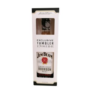 Jim Beam White Whiskey Gift Set 0.7L