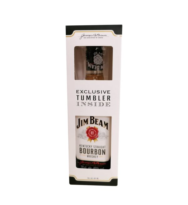 Jim Beam White Whiskey Gift Set 0.7L