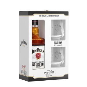 Jim Beam White Whiskey Gift Set 0.7L