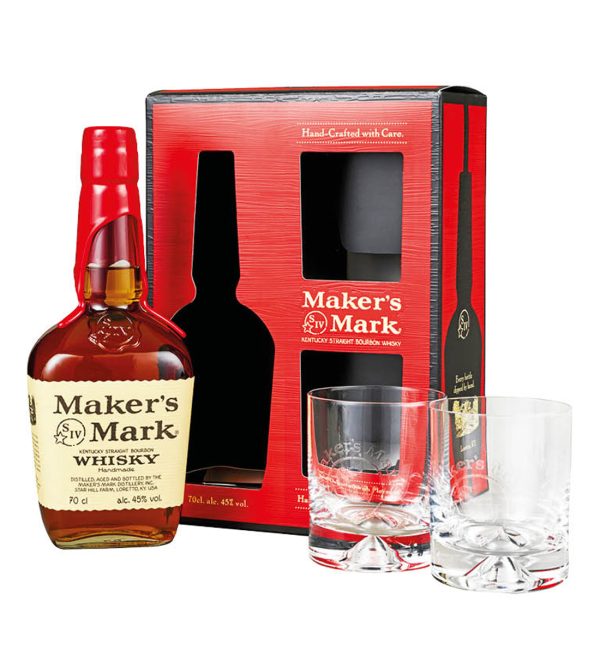 Maker's Mark Whiskey Gift Set 0.7L