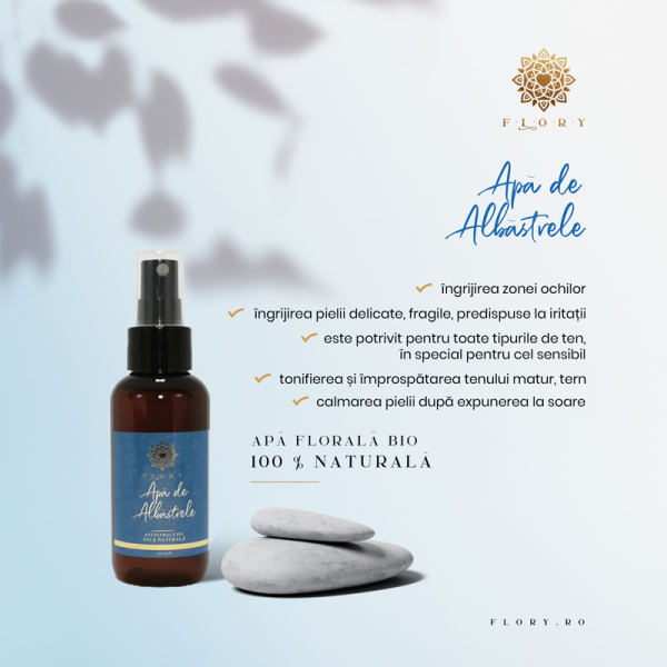 Apa de Albastrele Bio, FLORY, in ambalaj 100 ml.