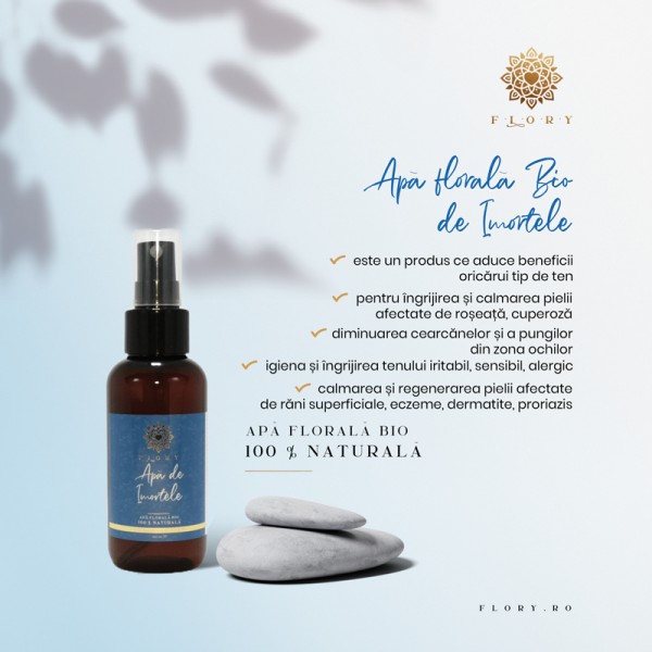Apa de Imortele Bio, FLORY, in ambalaj 100 ml.