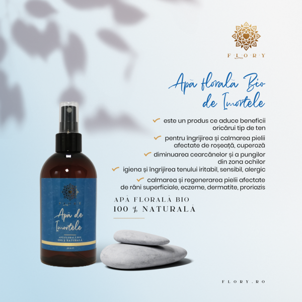 Apa de Imortele Bio, FLORY, in ambalaj 250 ml.